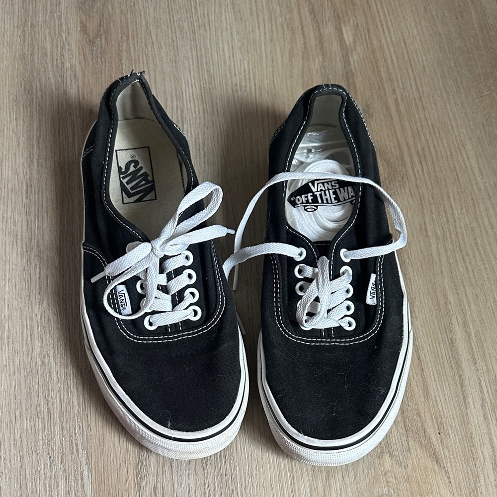Vans Black and White Skate Canvas Shoes